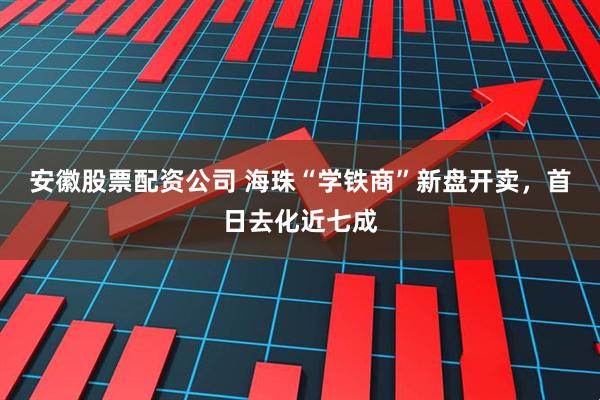 安徽股票配资公司 海珠“学铁商”新盘开卖，首日去化近七成